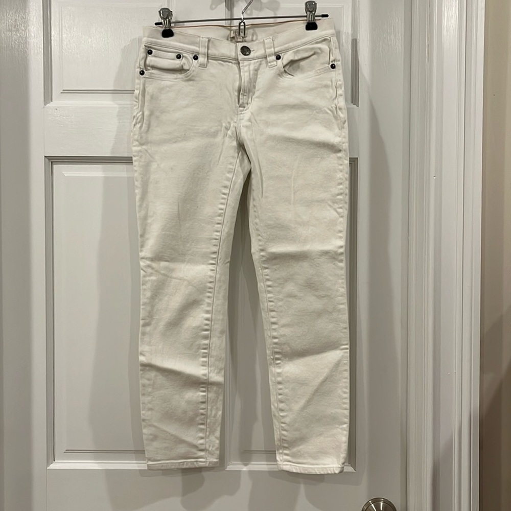 JCrew white cropped jeans size 25/26